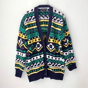 vintage cotton nautical cardigan, Charter Club